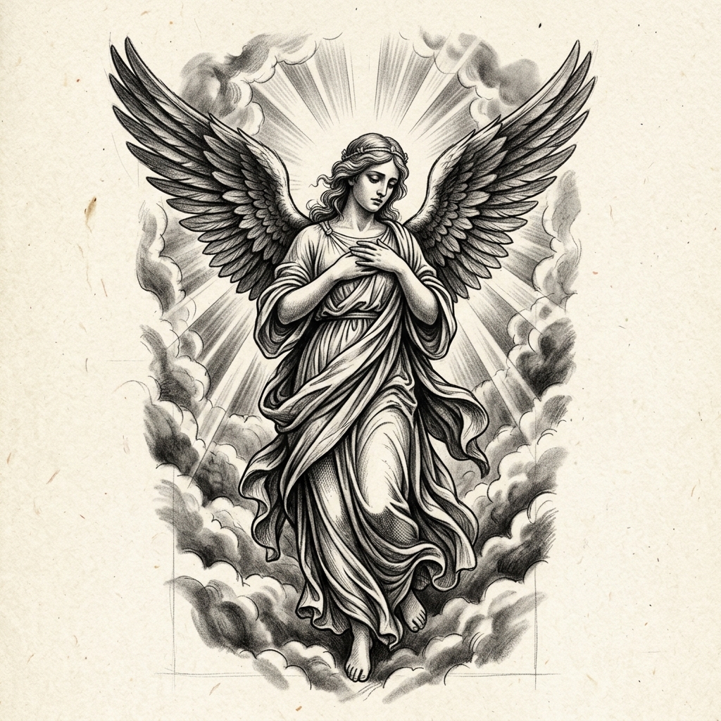 Angel Black and Grey