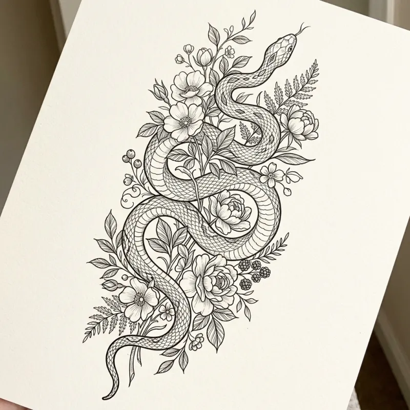 Botanical Snake Wrap