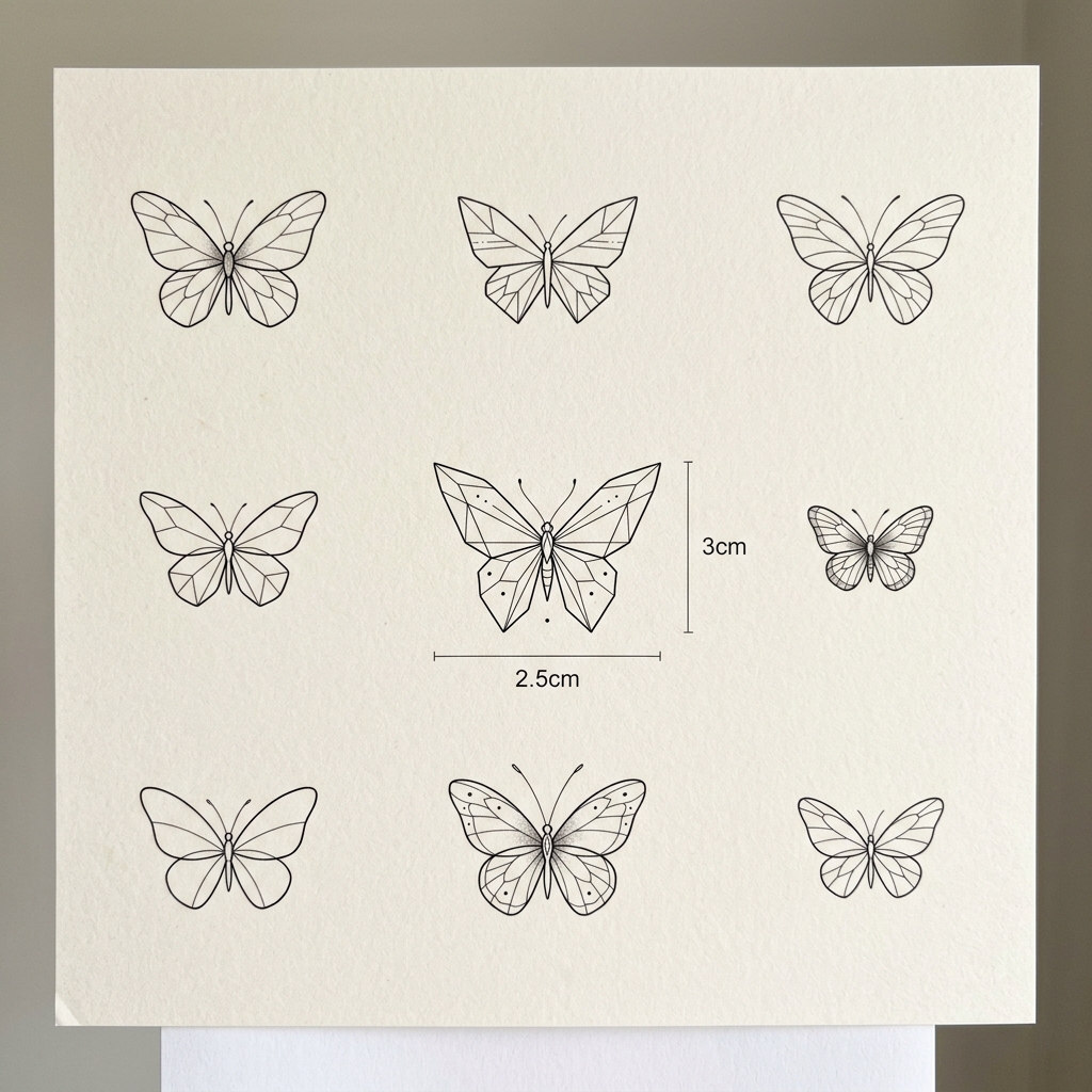 Butterfly Minimalist tattoo design