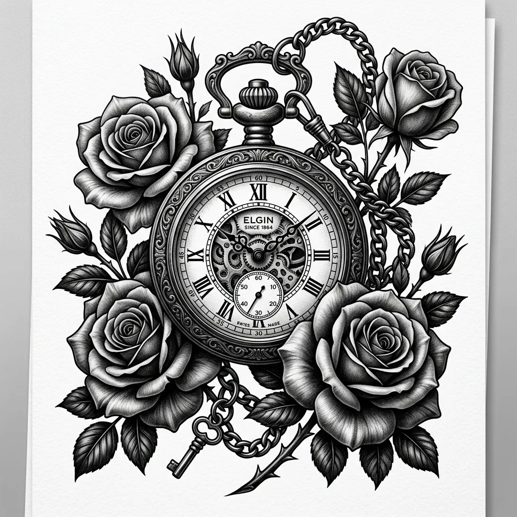 Clock Rose Realism
