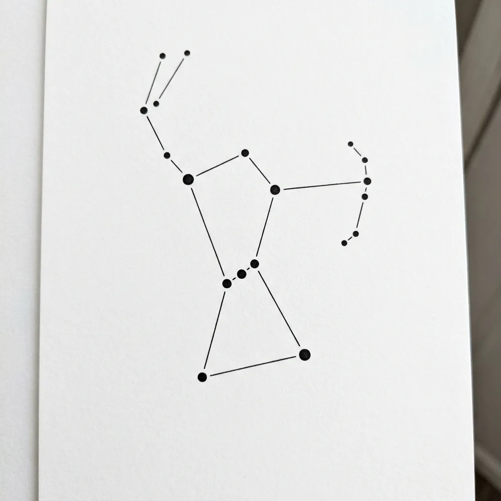 Constellation Minimalist tattoo design