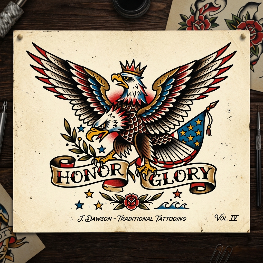 Eagle Traditional tattoo design