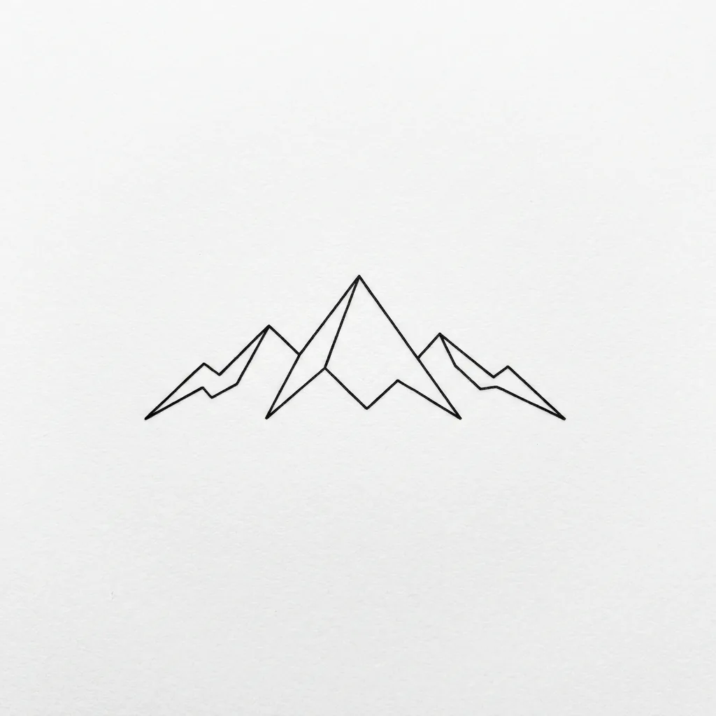 Mountain Minimalist tattoo design