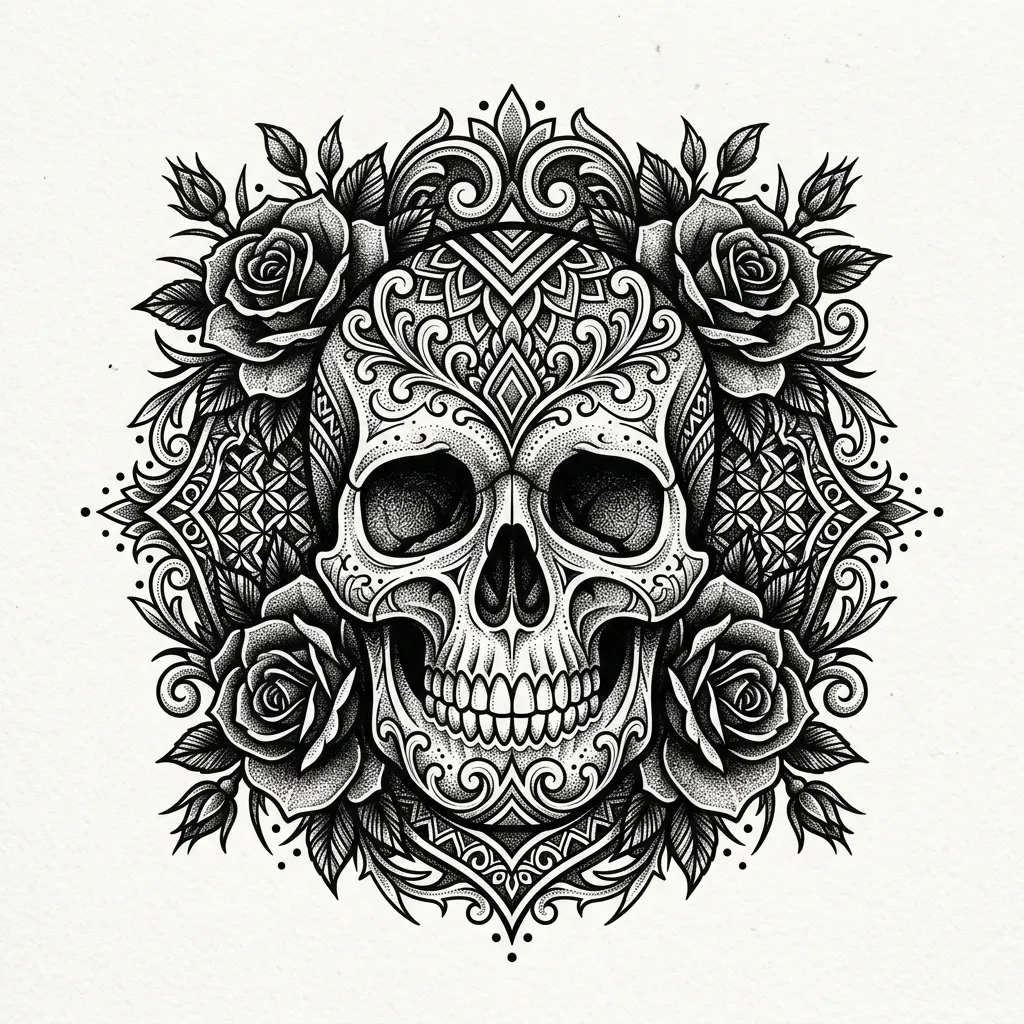 Skull Blackwork