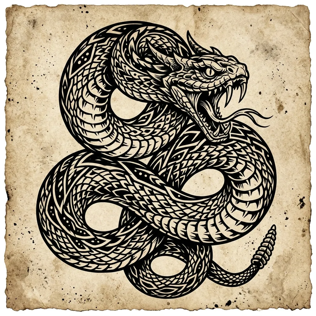 Snake Blackwork