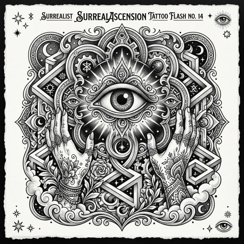 Surreal Eye and Hands