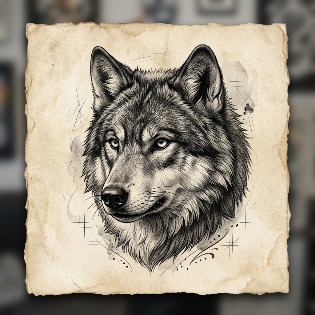 Wolf Realism Tattoo